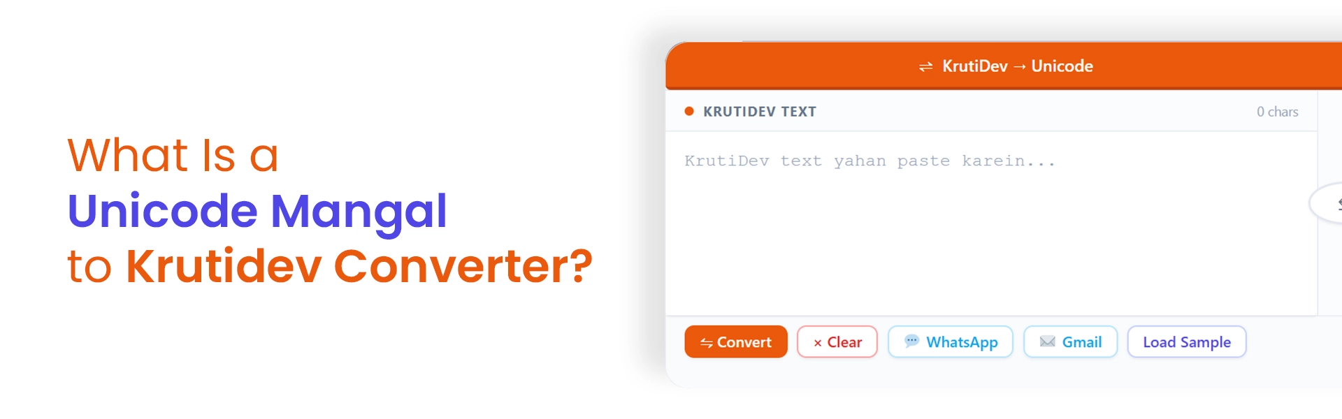 What Is a Unicode Mangal to Krutidev Converter